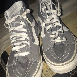 High top vans grey
